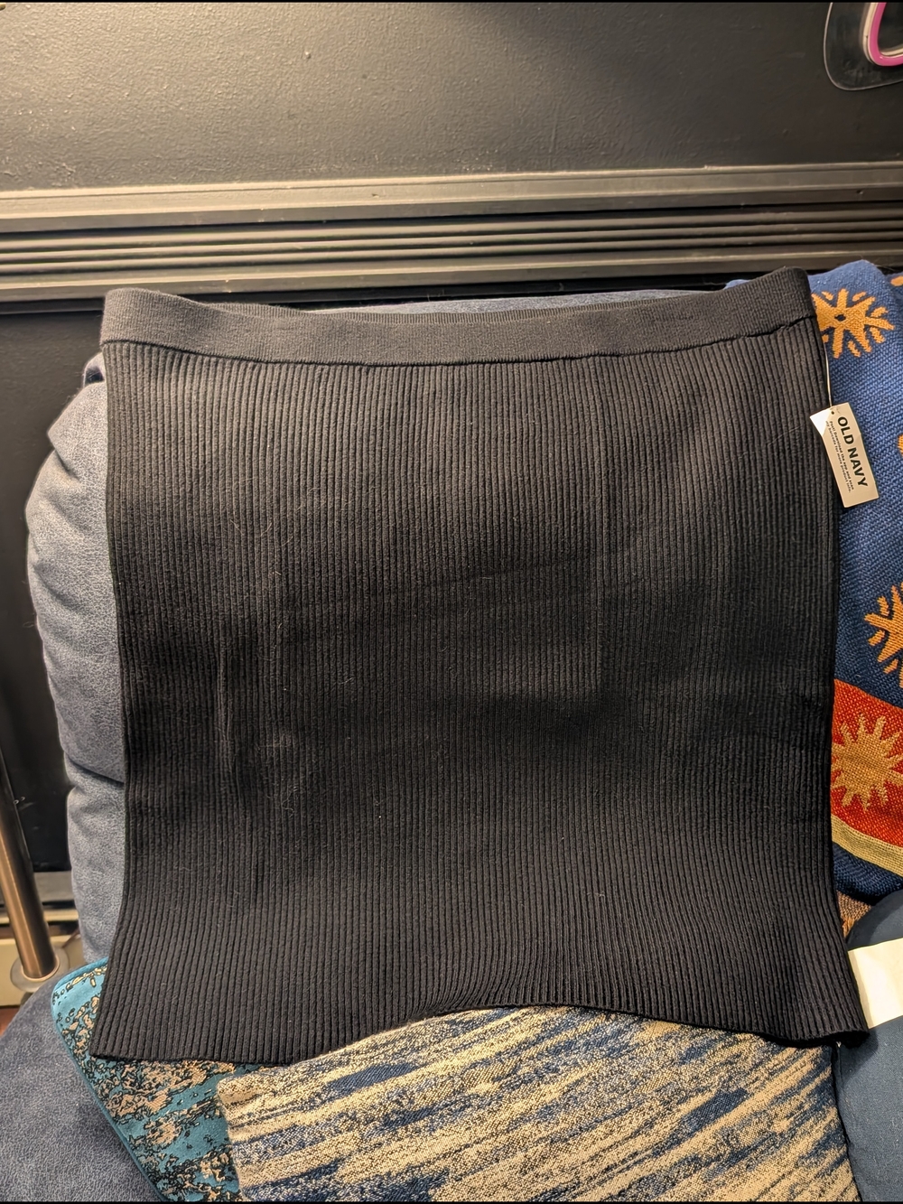 Old Navy Black Ribbed Knit Mini Skirt
